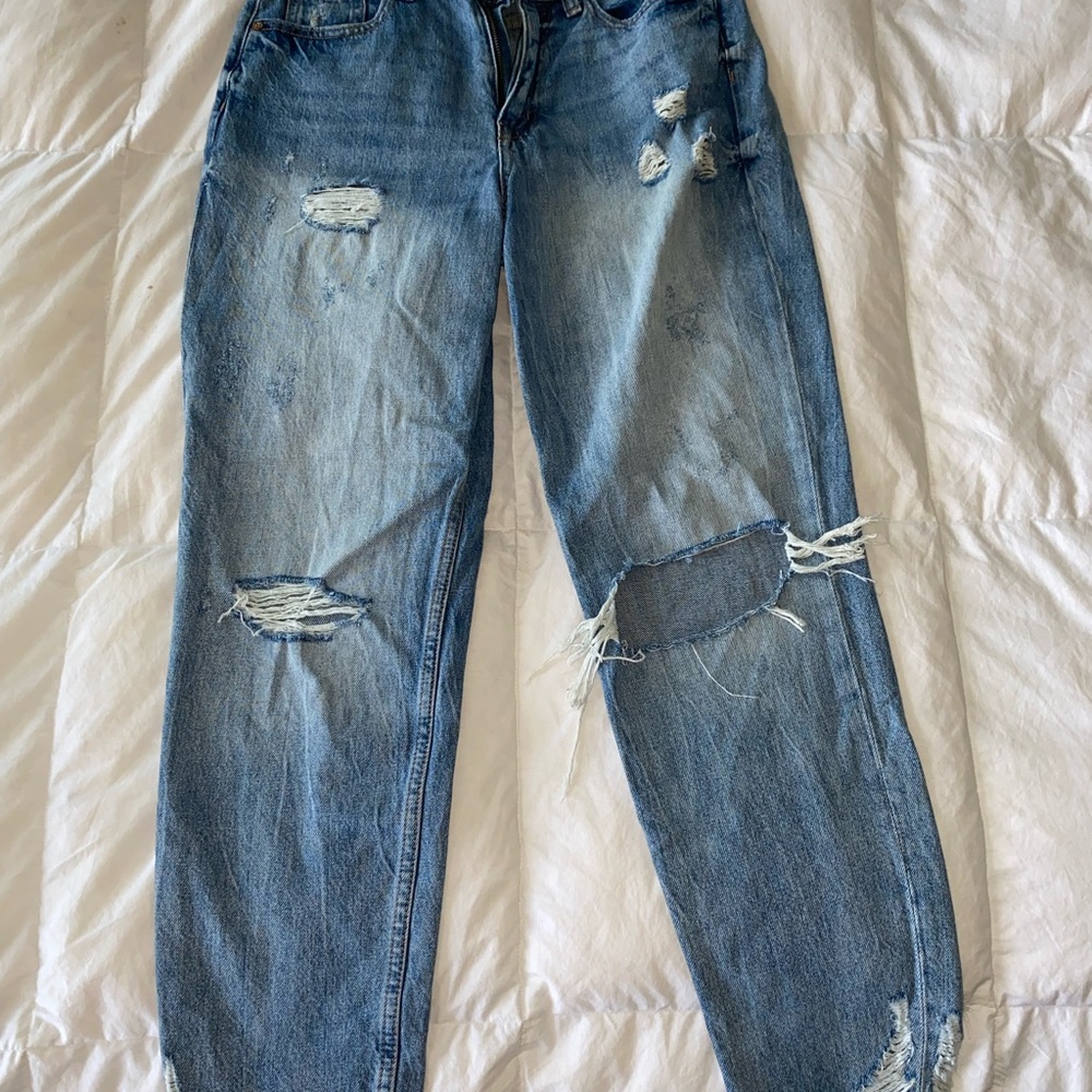Ripped mom jeans